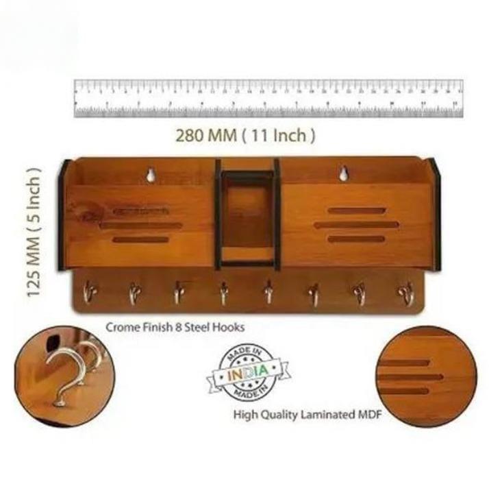 Wooden Mobile & Key Holder Organizer