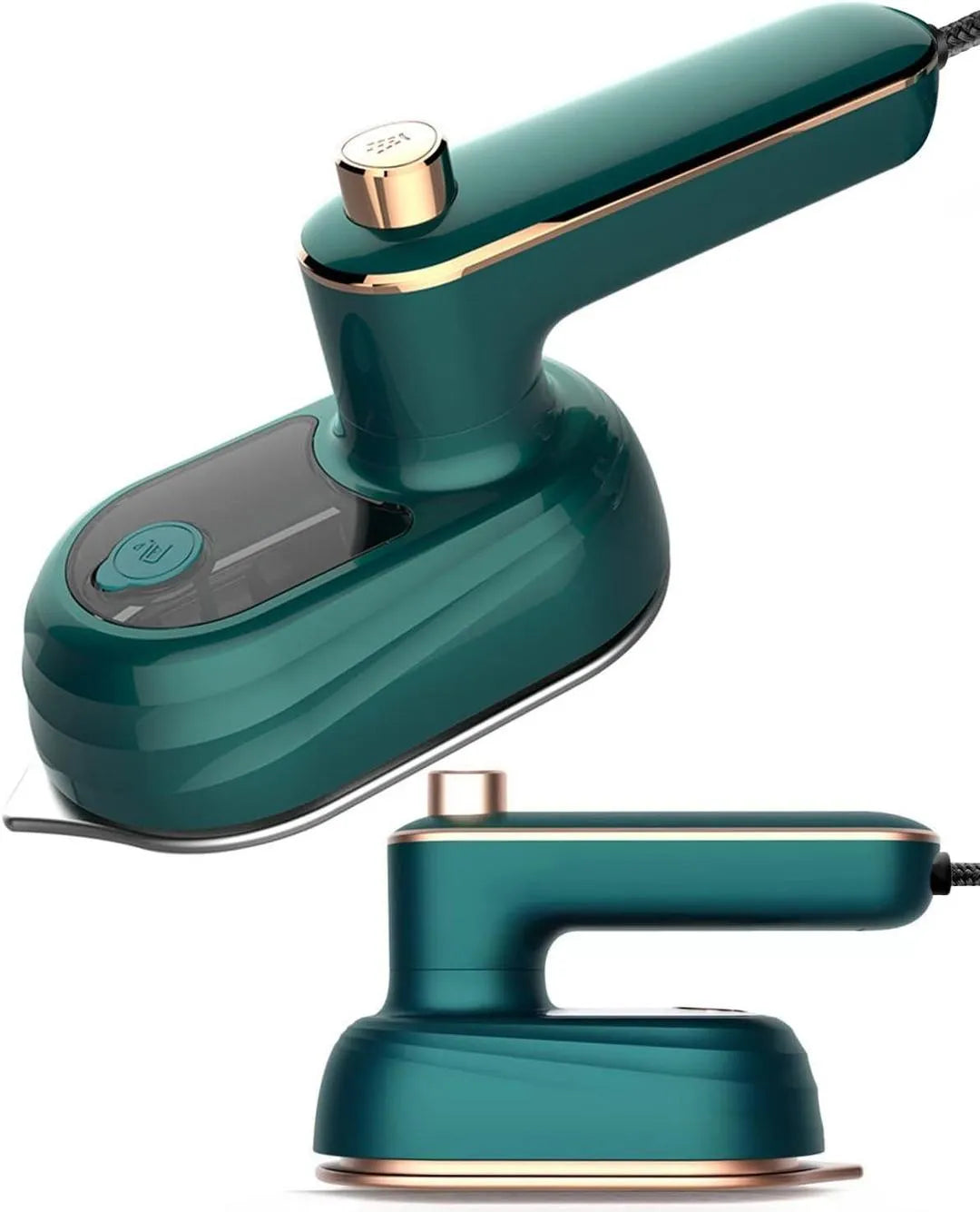 Portable Green Steam Iron – Fast Heating Mini Garment Steamer for Quick Wrinkle Removal