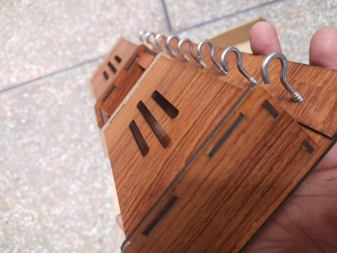 Wooden Mobile & Key Holder Organizer