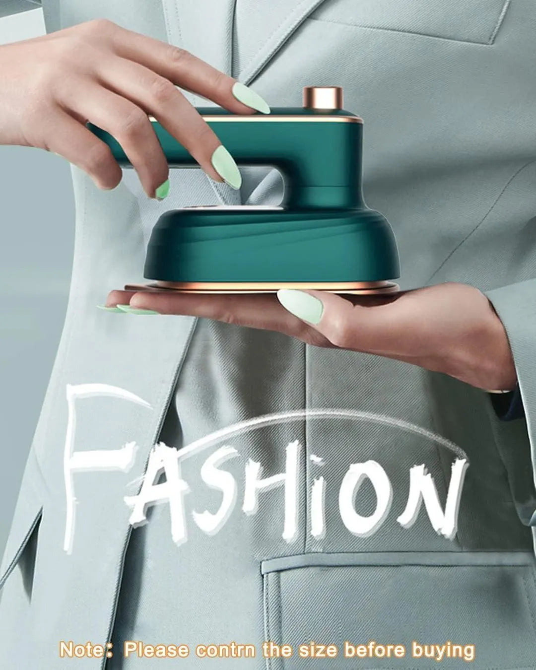 Portable Green Steam Iron – Fast Heating Mini Garment Steamer for Quick Wrinkle Removal