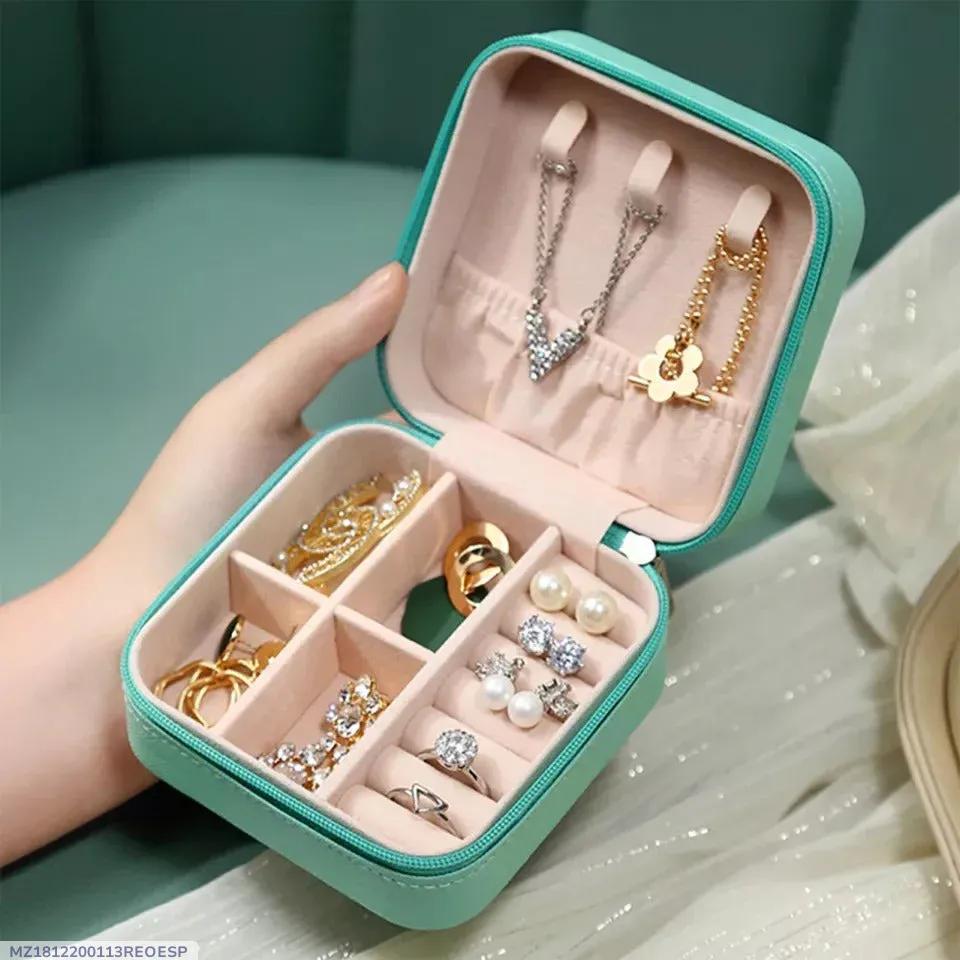 Premium Mint Green Jewelry Box - Travel Storage Organizer